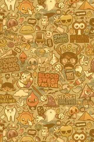 Коллаж из мультяшных картинок обои