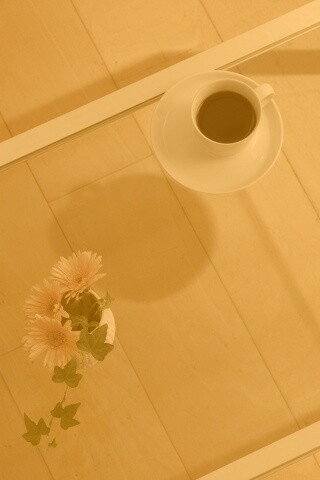 Кофе и цветы обои