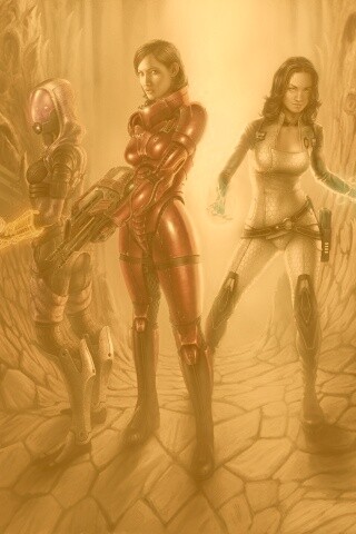 Девушки mass effect обои