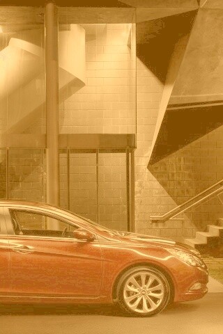 Красный хёндай солярис обои