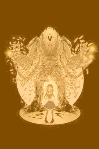 Куколка и боевой робот обои