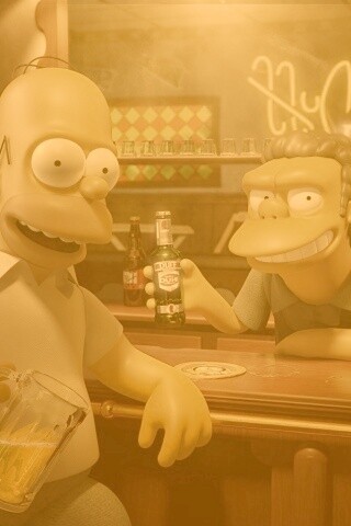 Симпсоны в баре обои