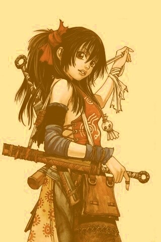 Девушка с мечом из Dangu обои