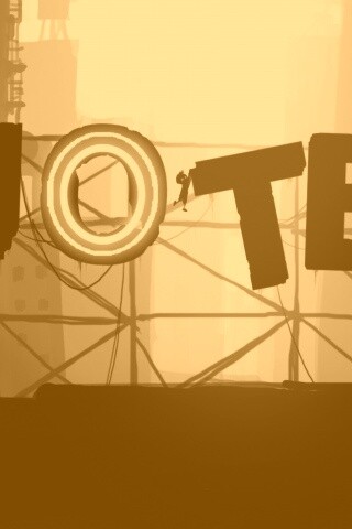 Мальчик из Limbo на вывеске "Hotel" обои