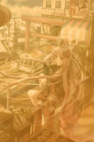 Девочка ест мороженное обои