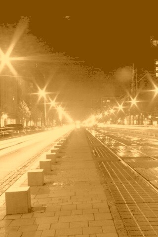 Мгновение на улице ночного города обои