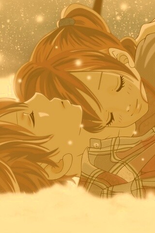 Двое на снегу из Bokura Ga Ita обои