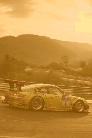 Гоночная трасса в горах и Порше обои