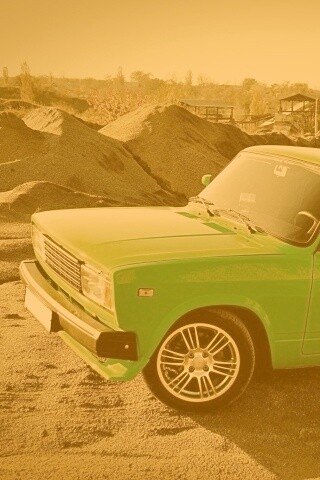 Кислотные жигули обои