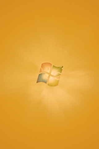 Яркий желтый логотип Windows 7 обои