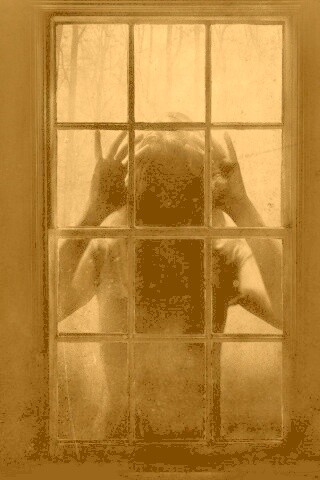 Страшная девоча в окне обои