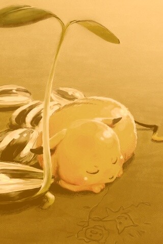 Пикачу отдыхает обои