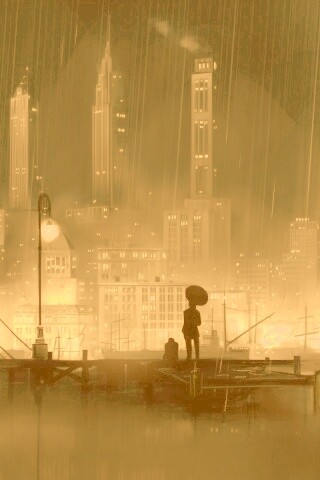 Дядька с зонтиком же обои