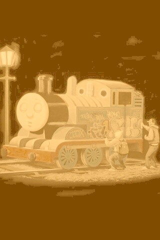 Паровозик для граффити обои