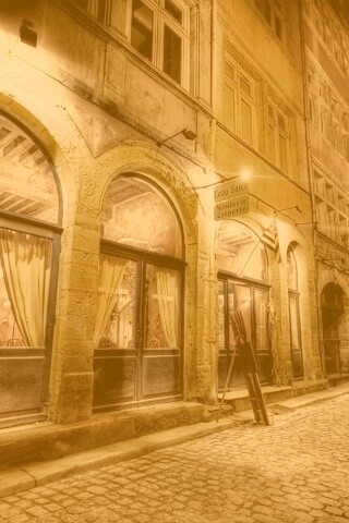 Ночная улочка обои