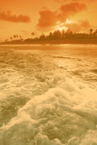 Огненный пляж обои