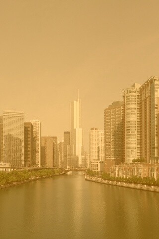 Вид на Чикаго обои