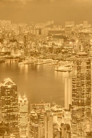 Небоскребы ночью обои