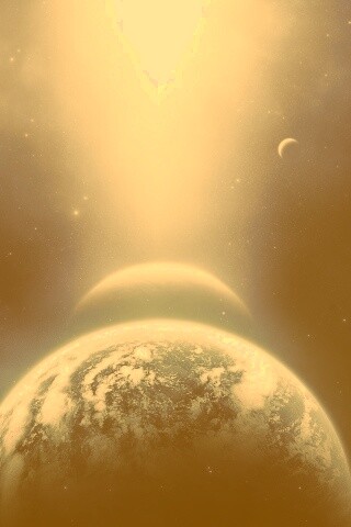 Свет звезды падает на планету обои