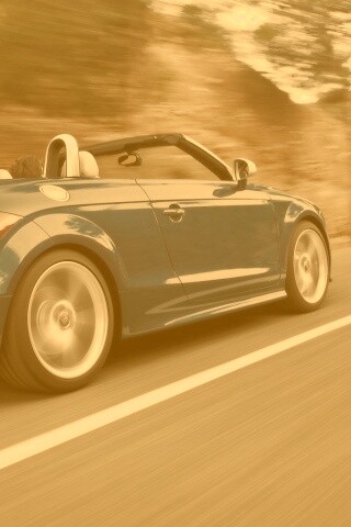 Синий кабриолет Audi обои