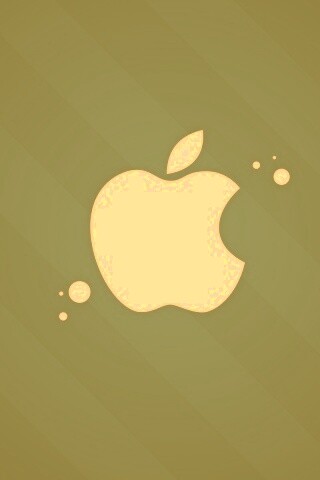 Логотип Apple на фоне голубых полос обои