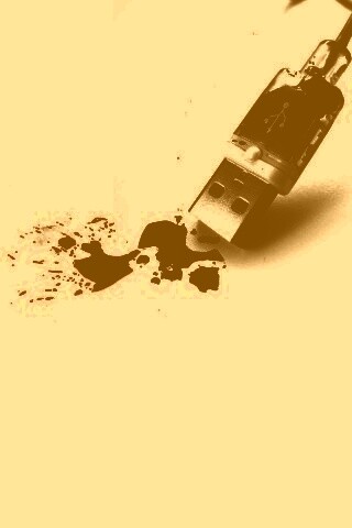 Кровавый usb обои