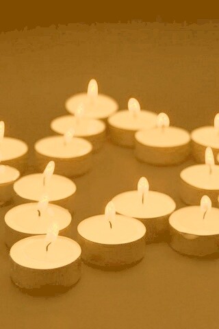 Звезда из свечек обои