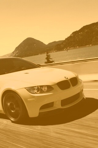 Желтый BMW обои