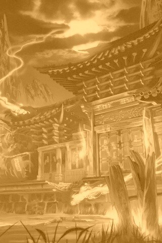 Вход в китайский храм обои