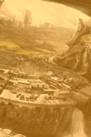 Город в скалах обои