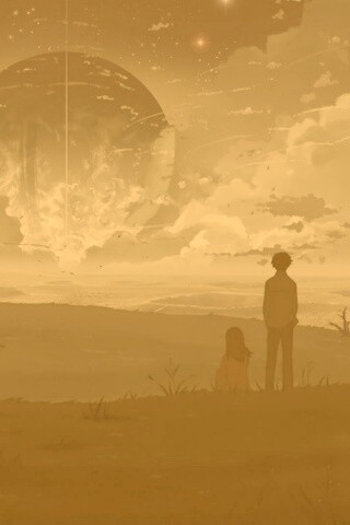 Кадр из творения Макото Синкая обои