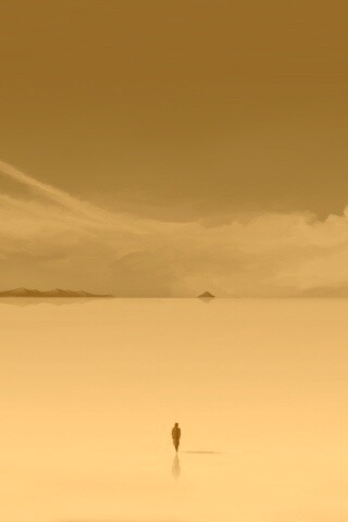 Человек и пустошь обои