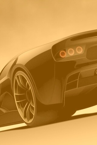 Красивый чёрный спорткар обои