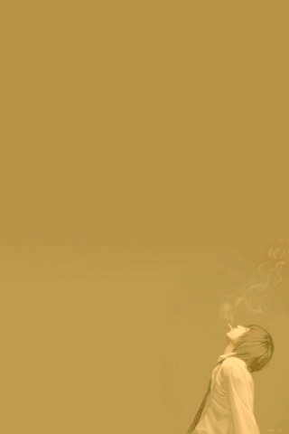 Курящий в углу обои