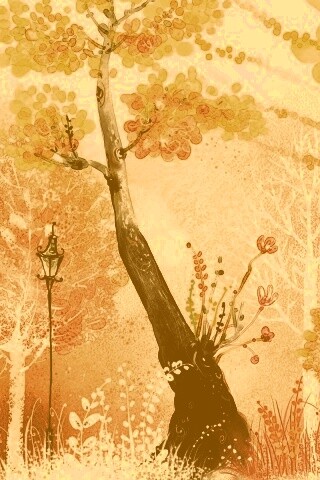 Фонари в парке обои