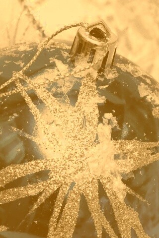 Синий елочный шар обои