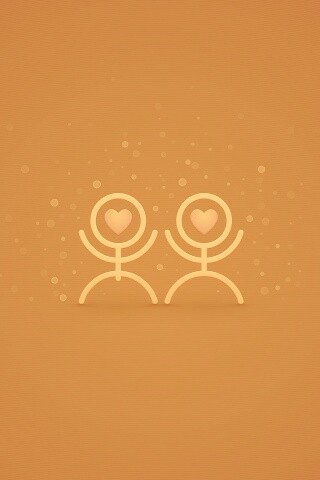 Влюблённые человечки обои