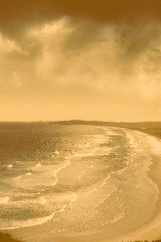 Берег до горизонта обои