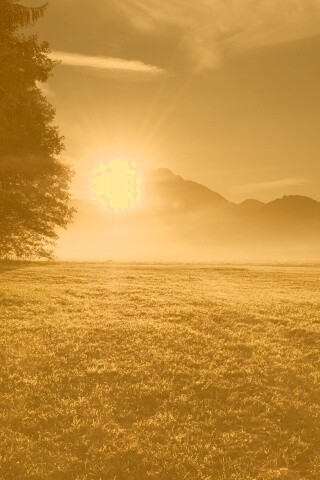 Восход над горами обои