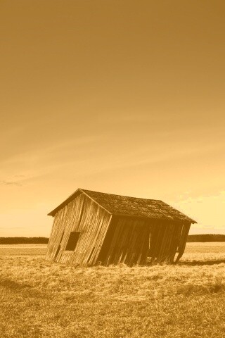 Покосившийся сарай обои