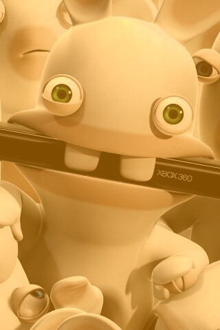 Кролик грызет кинект обои