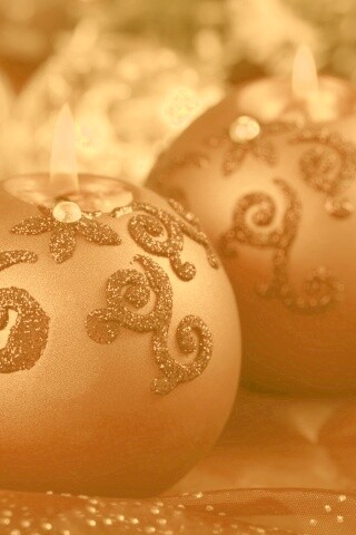 Новогодние свечки обои