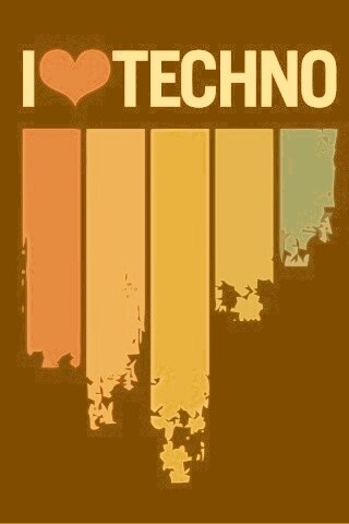 Я люблю техно обои
