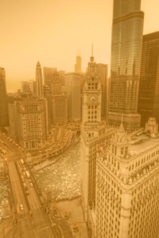 Вид на город обои