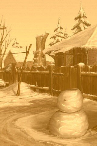 Снеговик обои