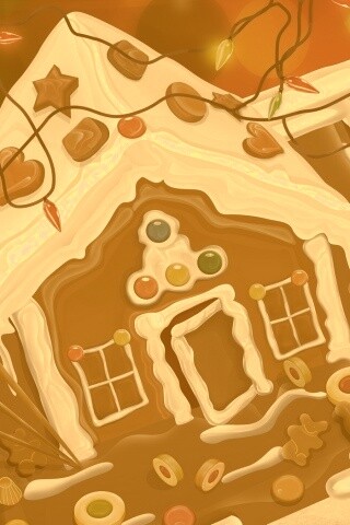 Пряничный домик обои