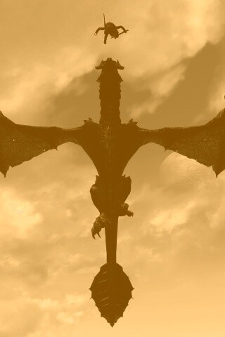 Нападающий дракон обои