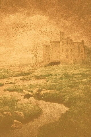Старинный пейзаж с замком обои