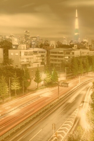 Светящийся город обои