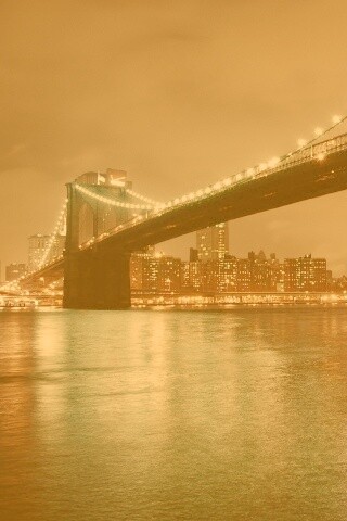 Мост в огнях обои